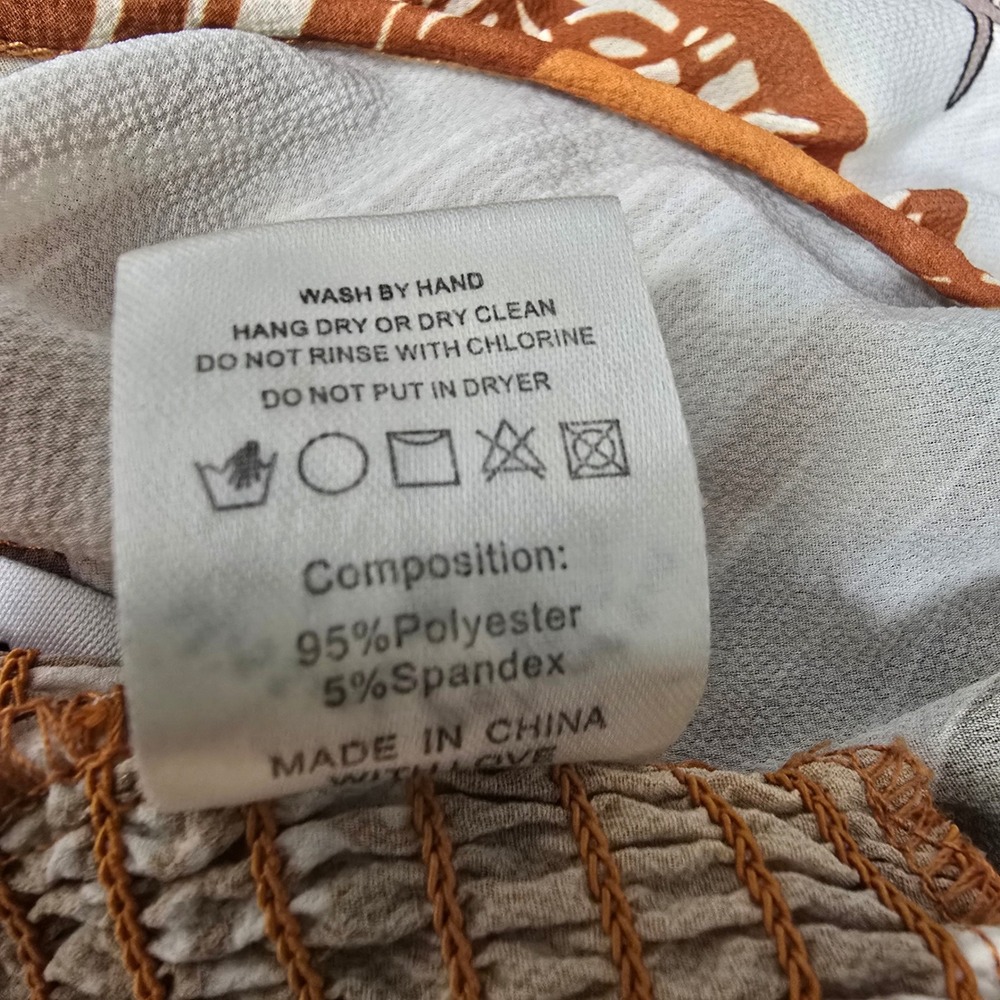 Missing Polynesia Womens Geometric Print Smocked … - image 7